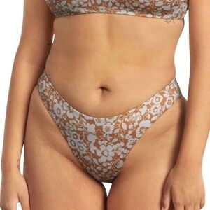 NWT Everlane Swim Bikini Bottoms Nyle‎ Thigh High Pearl Floral XS